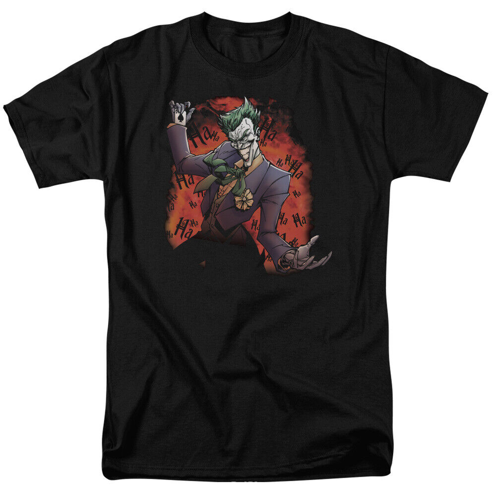 The Joker Joker's Ave T Shirt Licensed Comic Book Tee Black