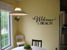 Welcome to the Beach Vinyl WALL DECAL LETTERING STICKER DECOR WORDS Entry way