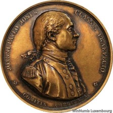 D2099 Rare Medal USA Capture Frigate Paul Jones Comitia Americana 1779 PCGS UNC