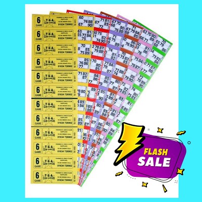 Bingo Tickets Bingobücher 6000 6 Seiten 6 Spiele 12 zum Ansehen Bingobücher