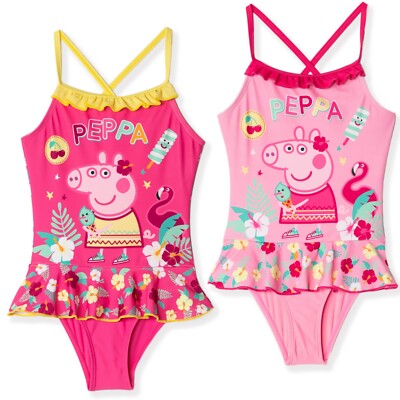 Girls Official Licensed Peppa Pig Swim WearSwimming CostumeSwimsuit