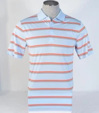 Nike Golf Dri Fit Tour Performance Blue Stripe Short Sleeve Polo Shirt Men's NWT