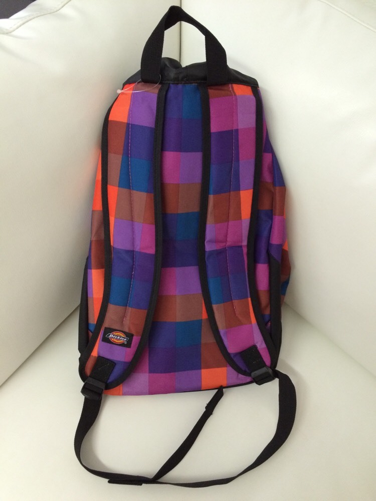 NWT Dickies Beach Bum Lightweight Plaid Multi Cinch Top Closure Backpack