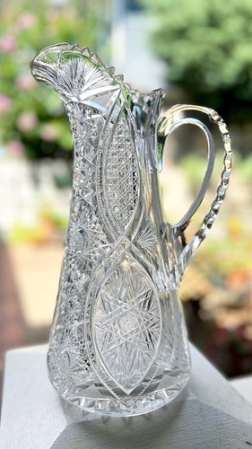 RARE THOMAS SHOTTON 13" Champagne Pitcher AMERICAN BRILLIANT PERIOD CUT GLASS - Picture 7 of 12