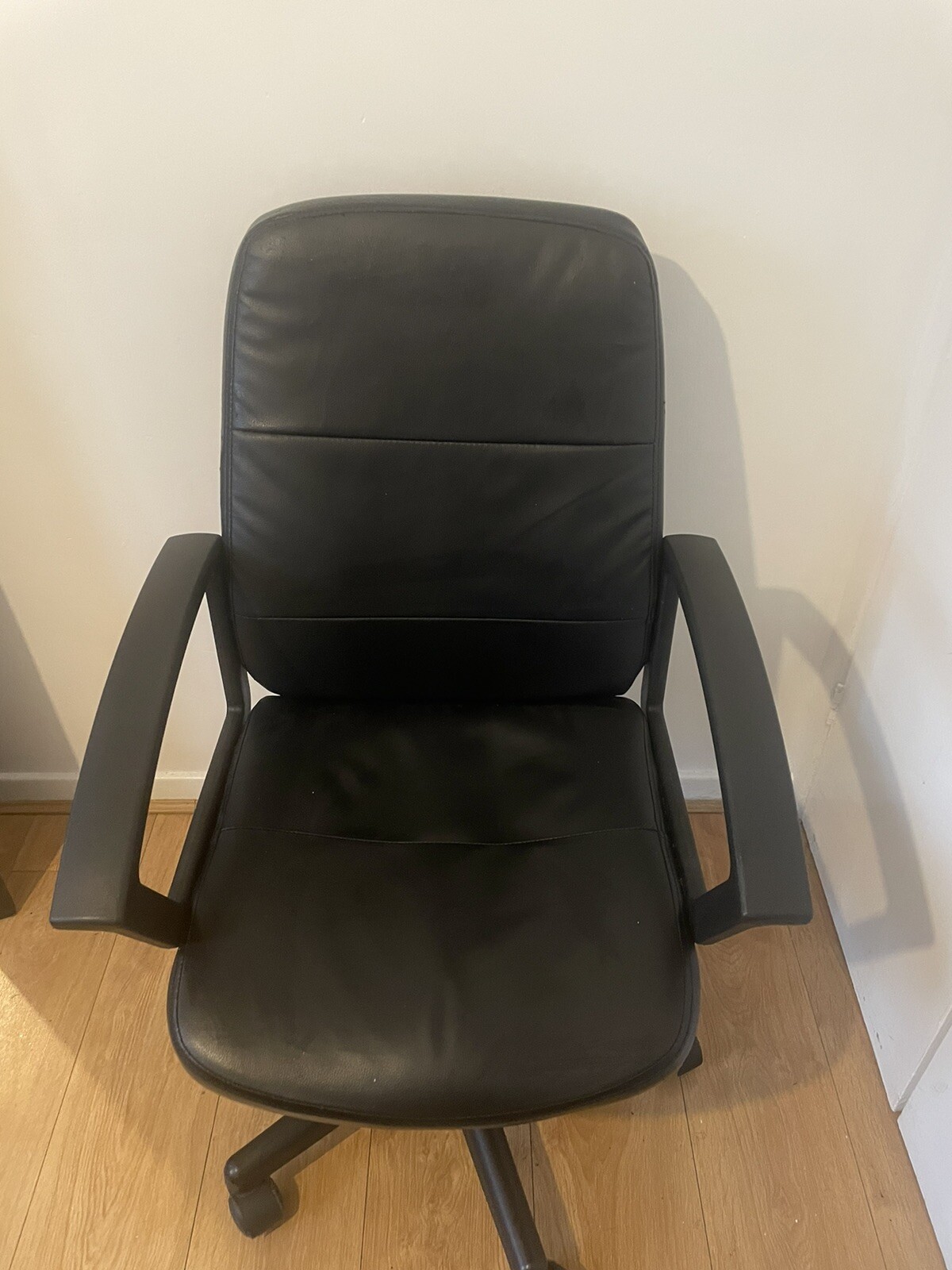Habitat Brixham Faux Leather Office Chair Black eBay