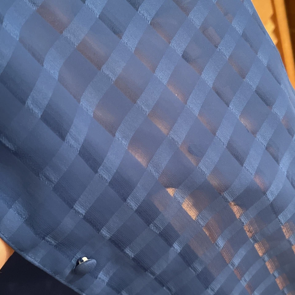 Juego de 2 piezas sin mangas y botones transparentes Liz Baker 20 W Twinset azul real para mujer Foto 3 de 4