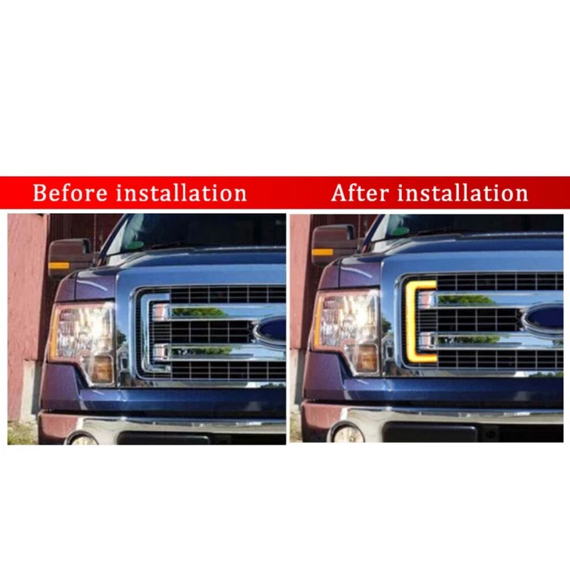 Светодиодные дневные ходовые огни передняя решетка для Ford F150 2011-2016 США - Изображение 4 из 4