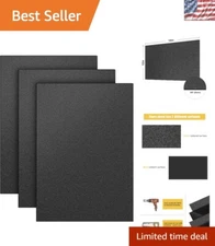 3 Pack Black ABS Plastic Sheets 12"x16" - Strong & Flexible DIY Material