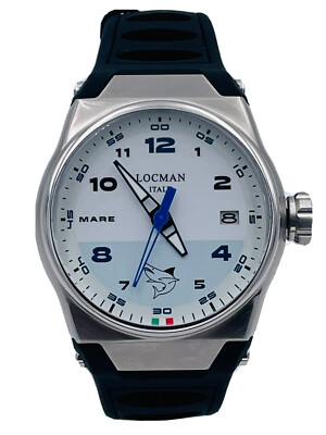 Locman Mare Watch 557WK/398 44Mm Wr100M Titanium/Rubber Discounted New
