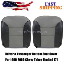 For 1999 2000 Chevy Tahoe Limited Z71 Driver Passenger Seat Cover 2 Tone Gray For 1999 2000 Chevy Tahoe Limited Z71 Driver Passenger Seat Cover 2 Tone Gray