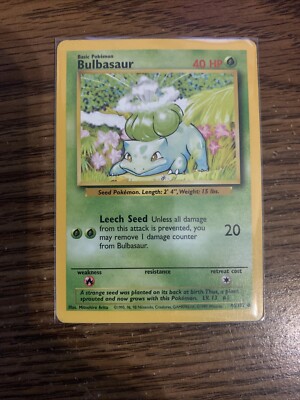 Bulbasaur #44/102 - Base Set - Pokémon TCG - LP | eBay