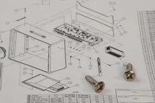 Tilt Back Leg Stop Screws For Vintage Fender Amps x2, #TBL2