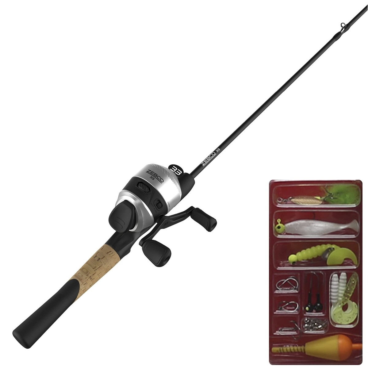 Zebco Roam Catfish Rod Zebco 33 Custom-Z Spincast Reel And 2-Piece