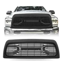 Matte Black Big Horn Front Grille Fits for Ram 2500 3500 2010-2018 W/Letters