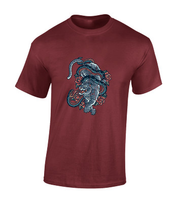 Battle Of Honour Tiger Snake Cool Retro Fashion Unisex T-Shirt
