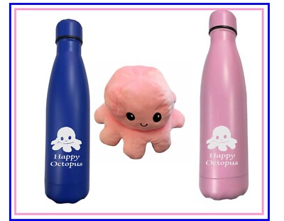 Happy Octopus Trinkflasche 500ml hält Getränke heiß oder kalt versch. Farben