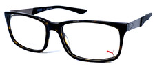 PUMA PU00740 010 NOS Dark Brown Tortoise/Gray Black 56-17-145 Eyeglasses Frame