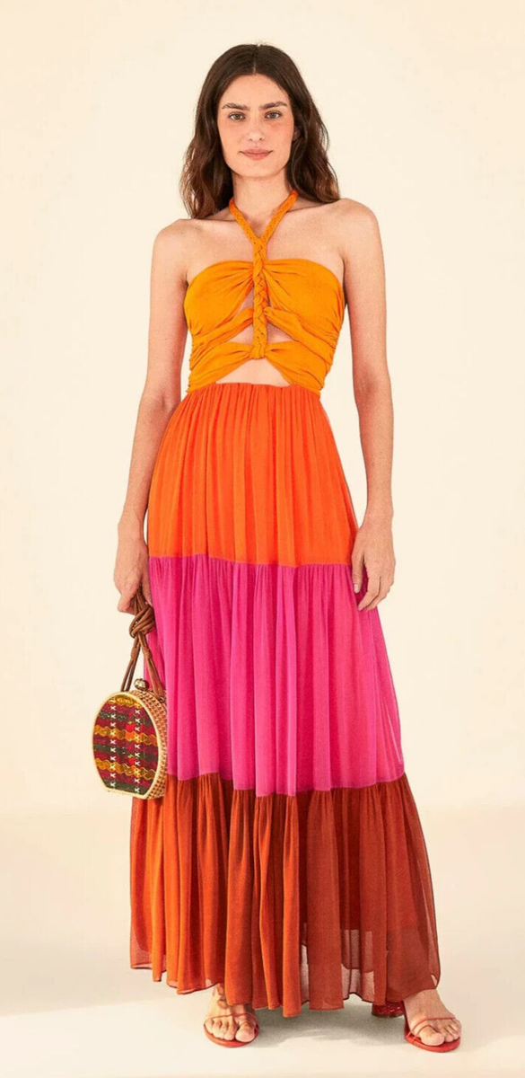 FARM RIO Macaw Scarf Maxi Dress Regular price $290 Small