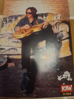 Vintage IZZY STRADLIN GUNS N ROSES A4 POSTER RAW MAGAZINE CLIPPING 