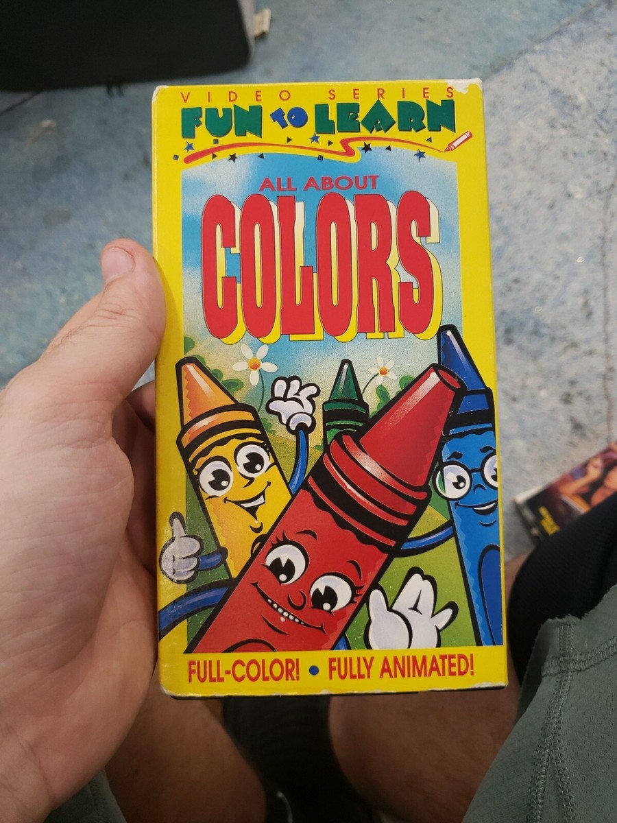 Fun to Learn - All About Colors VHS out of print sealed