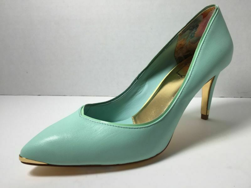 Torquise Leather Pump Heels Shoe Size 