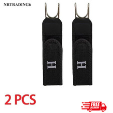 2PCS Tactical Metal Hook Elastic Belt Buckle-Less Invisible Waist Belt Closure