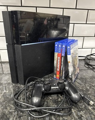 Sony PlayStation 4 Slim 500GB Console Black PS4 (CUH-1001A) w/ Games Tested