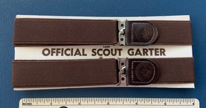 NOS Vintage BOY SCOUTS OF AMERICA Official Sock GARTER SET BSA Scouting #1469