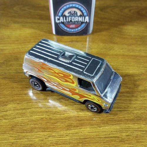 Hot Wheels Super Chromes Redline Super Van Chrome Black Base Hong Kong 1976