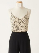 Nine West Women s Beige Leopard Animal Print Camisole Spaghetti Strap Size L