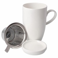 Goebel Teetasse Kaiser Porzellan Mit Deckel Und Sieb, Fine Bone China Weiß 450Ml