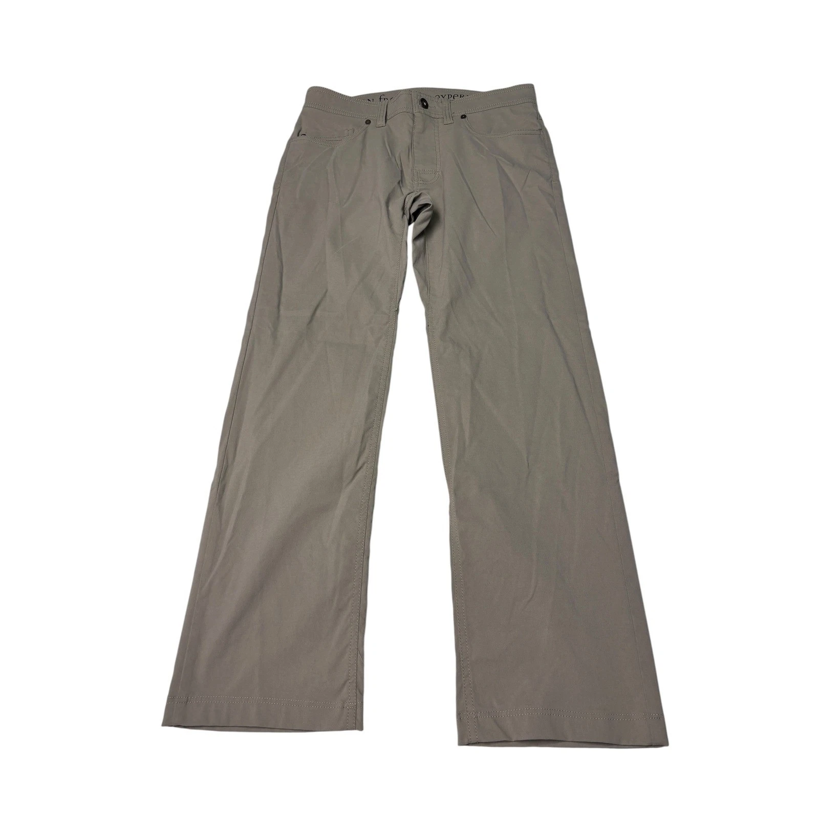 Prana Mens Slim Fit Zion Stretch Pants Tan Khaki 30x28 Outdoor Hiking Casual