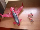 VTG ARAH GI Joe Cobra 1986 Terror Drome Firebat Jet / Pilot Nice~ Incomplete