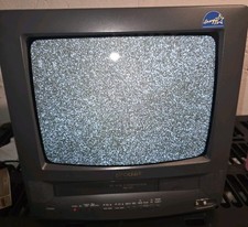 Vintage Sharp 13VT-L100 13" CRT TV VCR Combo Gaming Retro Tested No Remote