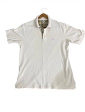Burberry Pink Collared Polo Shirt Embroidered Logo Size L