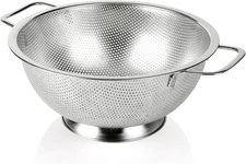 Colander Stainless Steel 3-Quart, Strainer for Kitchen Food, Dishwasher Safe