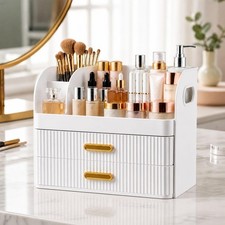 Makeup Organizer with Drawers and Brush Holder,Large Organizer for Vanity