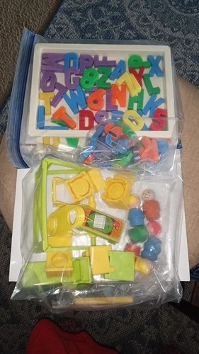 Vintage Wooden Fisher price Little People And Accessories For School House 1970s