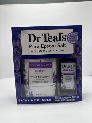 DR. TEAL'S PURE EPSON SALT LAVENDER SOOTHE & SLEEP ESSENTIAL OIL & FOAMING BATH
