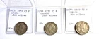 (3) Canada .800 silver quarters