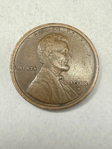 ** 1918-S LINCOLN CENT- XF  (UPGRADE THAT SPOT IN YOUR SET) RARE IN THIS GRADE**