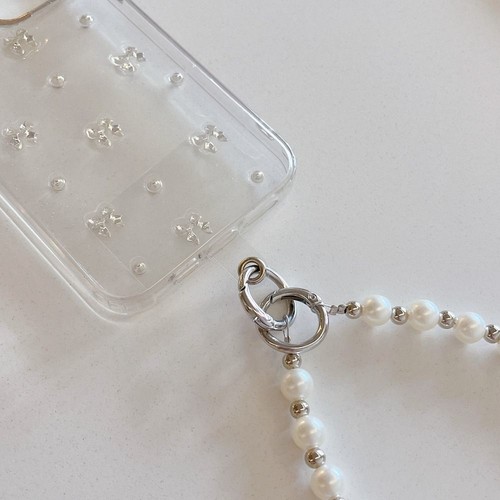 120cm Pearl Phone Lanyard With Card Messenger Bag Chain Wallet - Photo 5 sur 13