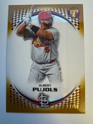 2026 Topps Pristine Albert Pujols TRUE GOLD Refractor 49/50 #181 Cardinals
