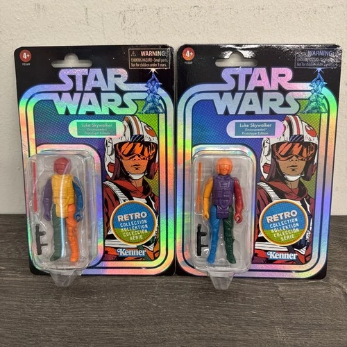 Star Wars The Vintage Collection Retro Luke Skywalker Prototype Set Of 2