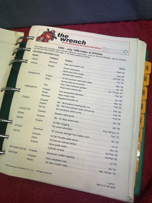 #ad 1991 1999 Honda The Wrench Service Technician Issues with Binder Vintage $149.99