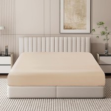 100 Egyptian Cotton Fitted Sheet Queen Size Only, 600 Thread Count, 8-16 Deep...