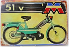 PLAQUE METAL Tôlée PUB MOBYLETTE  MOTOBECANE 51v  NEUF NV1