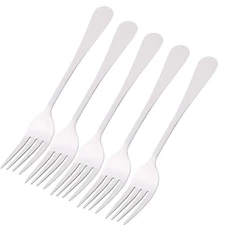 Household Tableware Stainless Steel Dinner Fork 6.8 Inches Length 5 Pcs