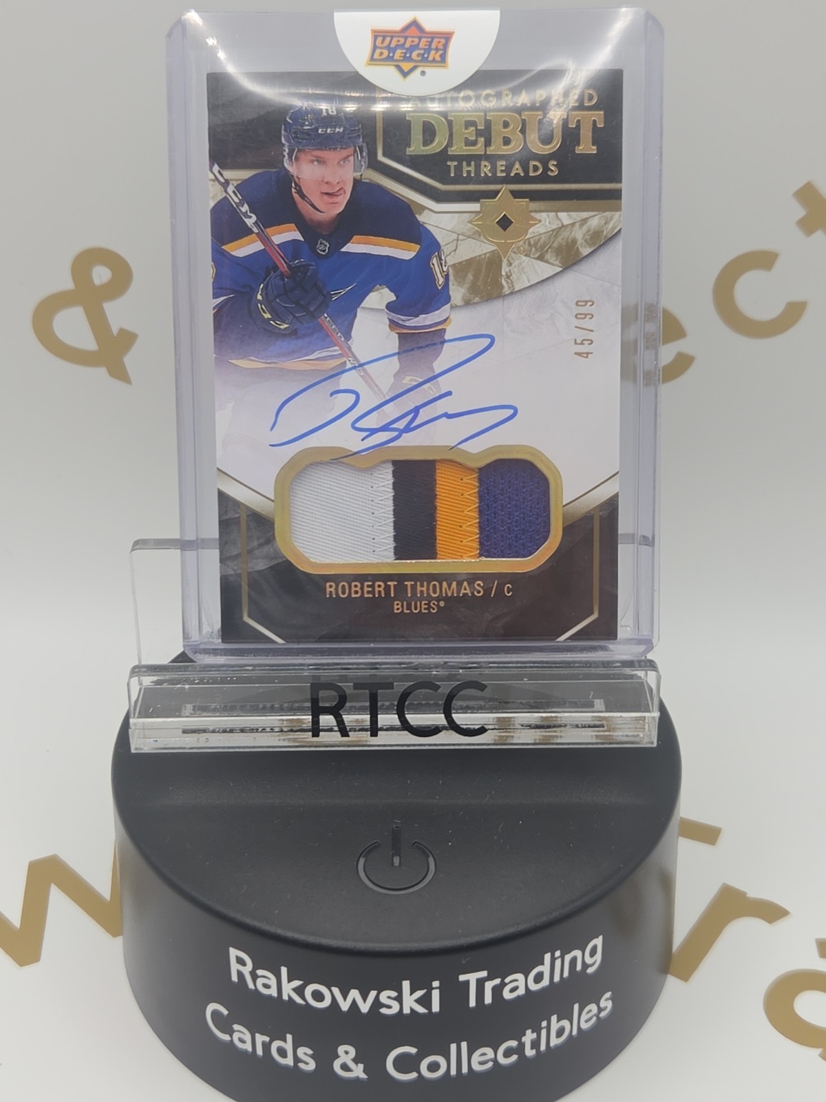 Robert Thomas 2018 Upper Deck Ultimate Collection "Autographed Debut Threads" RC