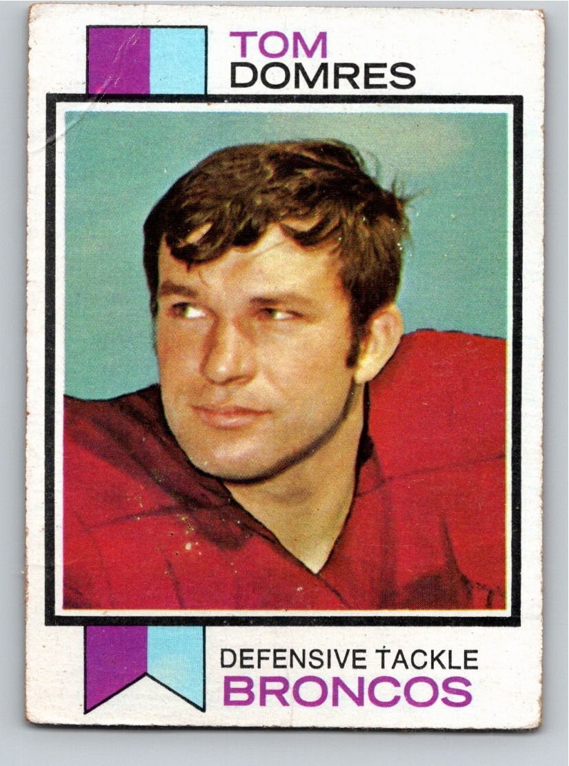 1973 Topps #386 Tom Domres Denver Broncos Free Shipping!